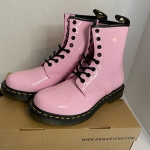Dr Doc Martens 1460 Combat Boots Pale Pink - Women’s Size 8 - NIB